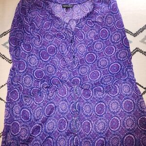 Fashion Bug Purple Mandala Blouse